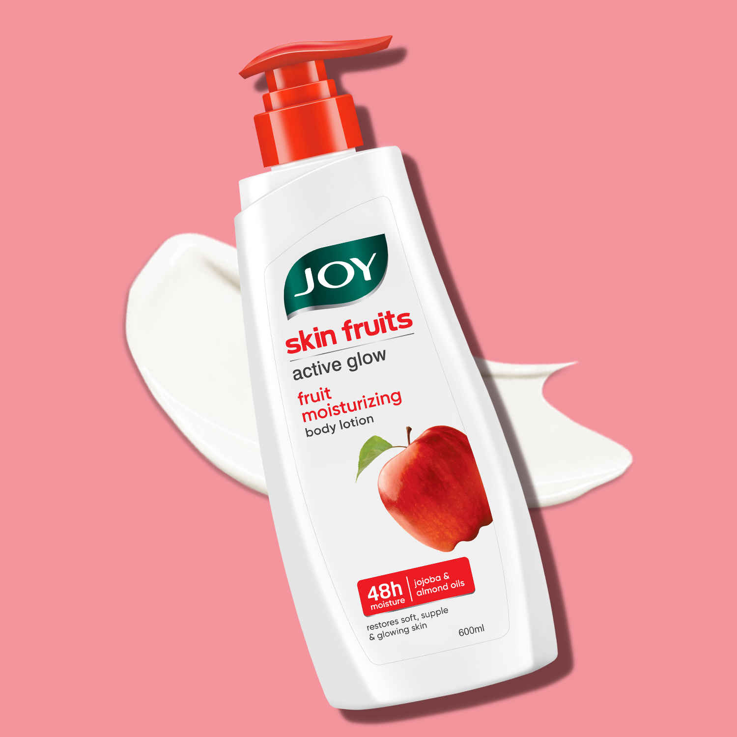 Buy Joy Skin Fruits Lightweight Body Lotion 600 ml | with Almond Oil & Jojoba Oil | Suitable For Summers | Non Sticky & Non Greasy Body Lotion For All Skin Types - Purplle