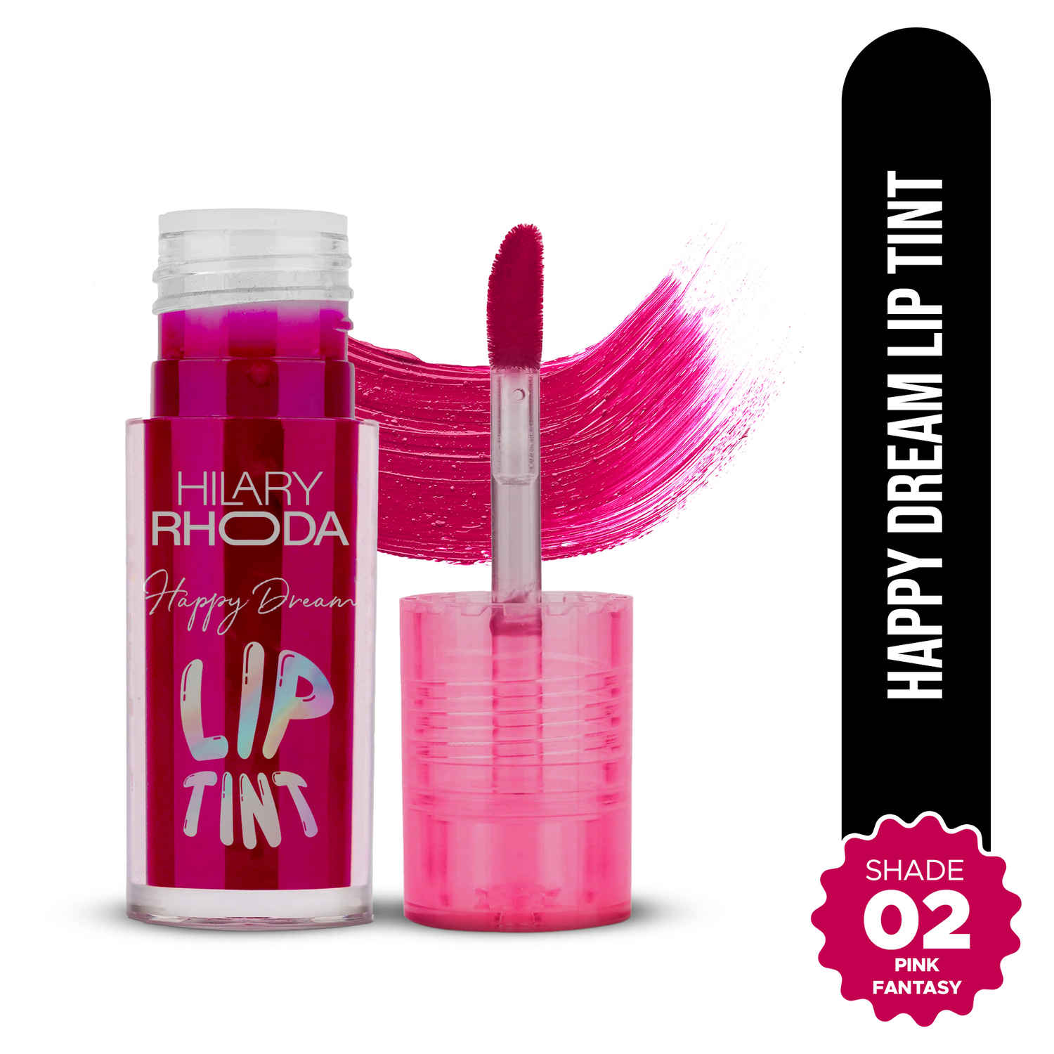 Buy Hilary Rhoda Happy Dream Lip Tint | Hydrating Formula | Infused with Hyaluronic Acid | Cruelty-Free & Glossy Finish | Non-Sticky Formula - 3.7 gm (Pink Fantasy- Shade 02) - Purplle