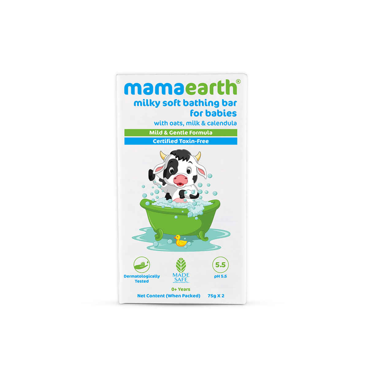 Buy Mamaearth Milky Soft Bathing Bar with Oats, Milk and Calendula for Babies - 75 gm x 2 - Purplle