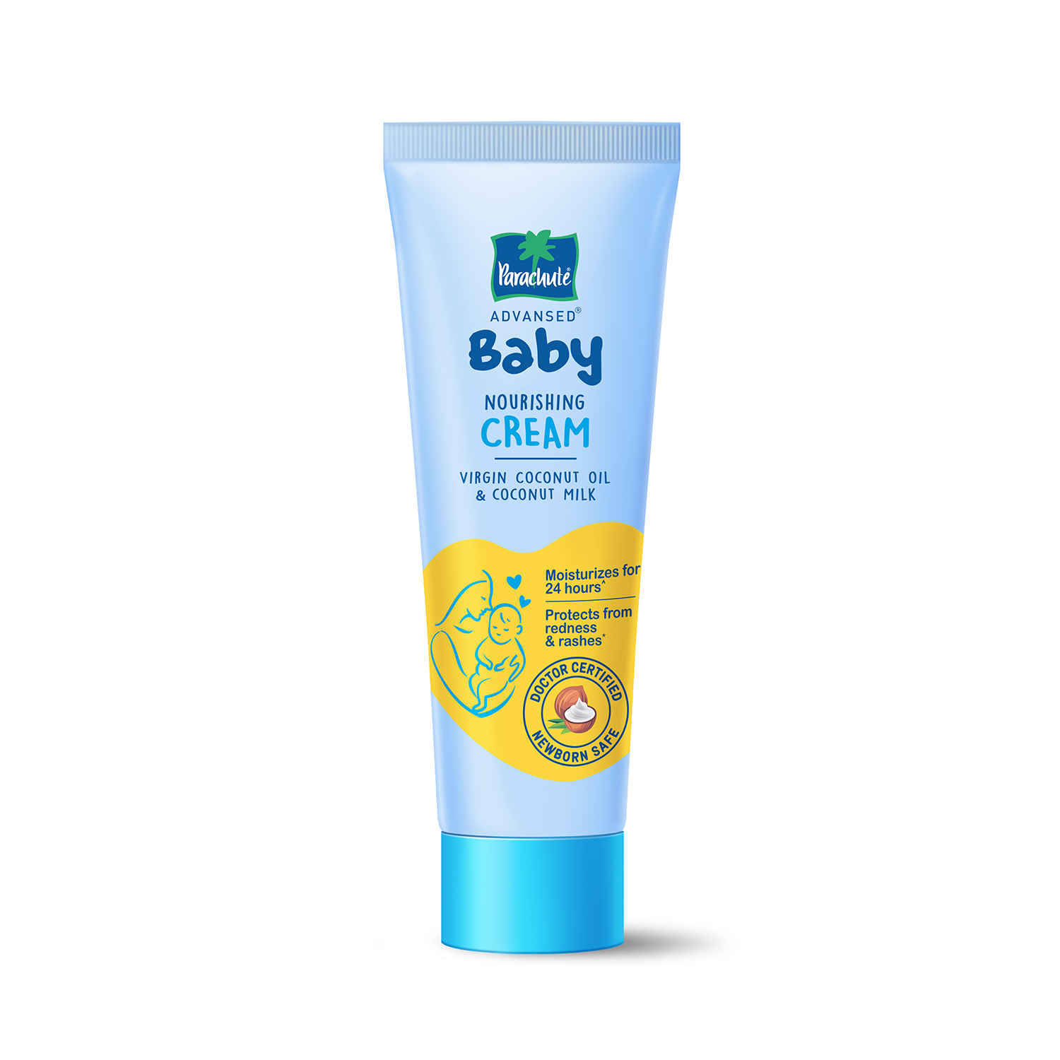 Buy Parachute Advansed Baby Nourishing Cream | Doctor Certified | Virgin Coconut Oil & Coconut Milk | Ph 5.5 | 24 Hour Moisturization | 100 gm - Purplle