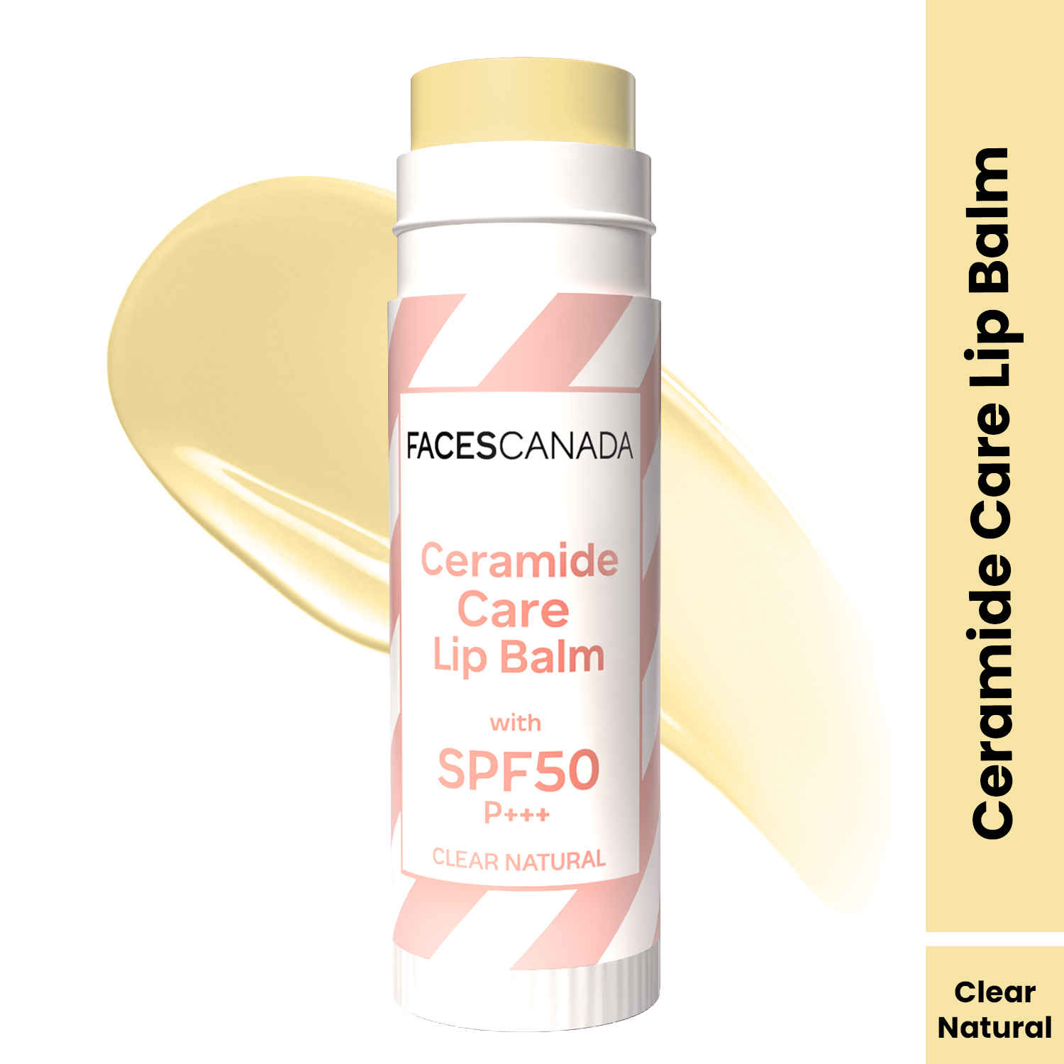 Buy FACES CANADA Ceramide Care Lip Balm - Clear Natural 01, 4 gm | SPF 50 PA +++ Protection | Hydrates Dry & Chapped Lips | Repairs Lip Barrier | With Hyaluronic Acid & Shea Butter Infused | No Tint - Purplle