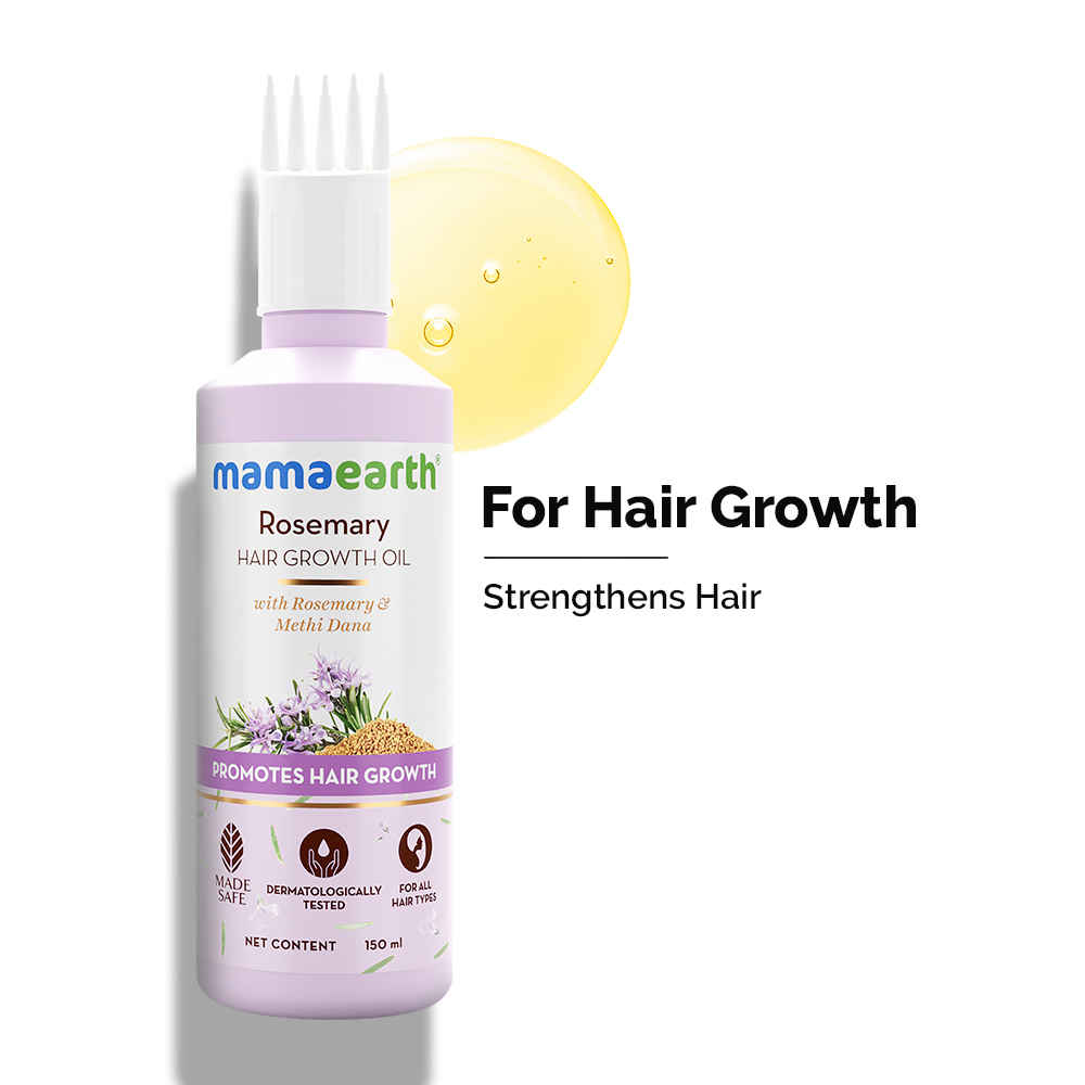 Buy Mamaearth Rosemary Hair Growth Oil with Rosemary & Methi Dana for Promoting Hair Growth - 150 ml - Purplle