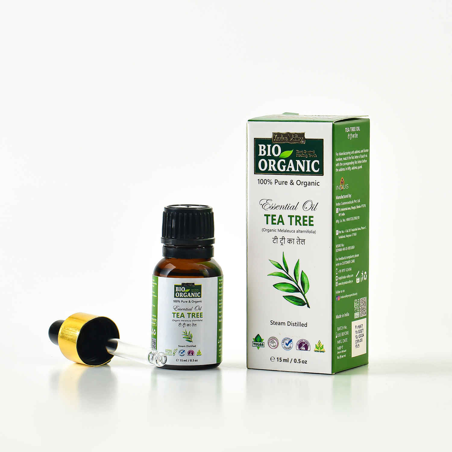 Buy Indus Valley Bio Organic Tea Tree Essential Oil (15 ml) - Purplle