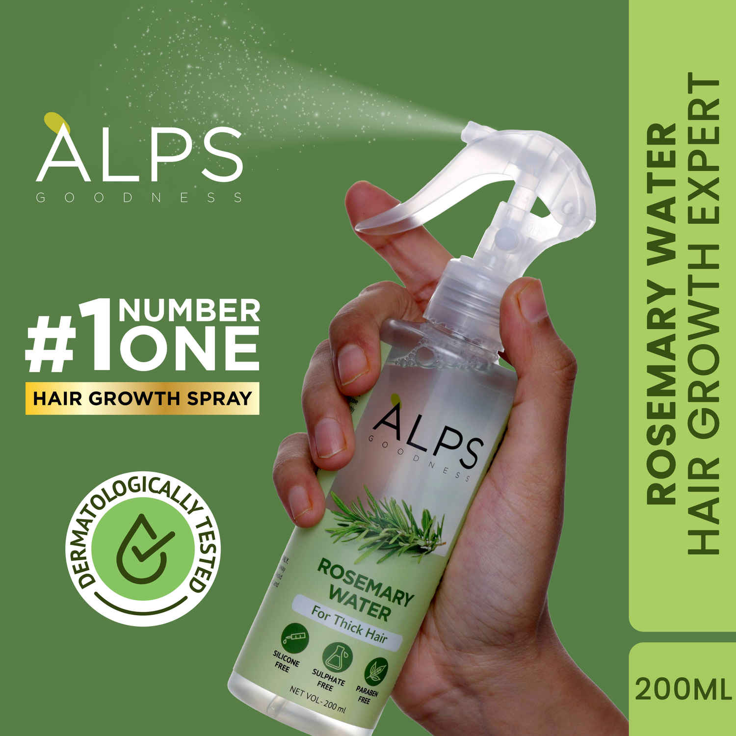 Buy Alps Goodness Rosemary Water (200 ml) | Rosemary water for hair | Hair Spray for Regrowth | Hair Growth Expert | Hair Growth Serum | Viral Rinse | Saver Pack - Purplle