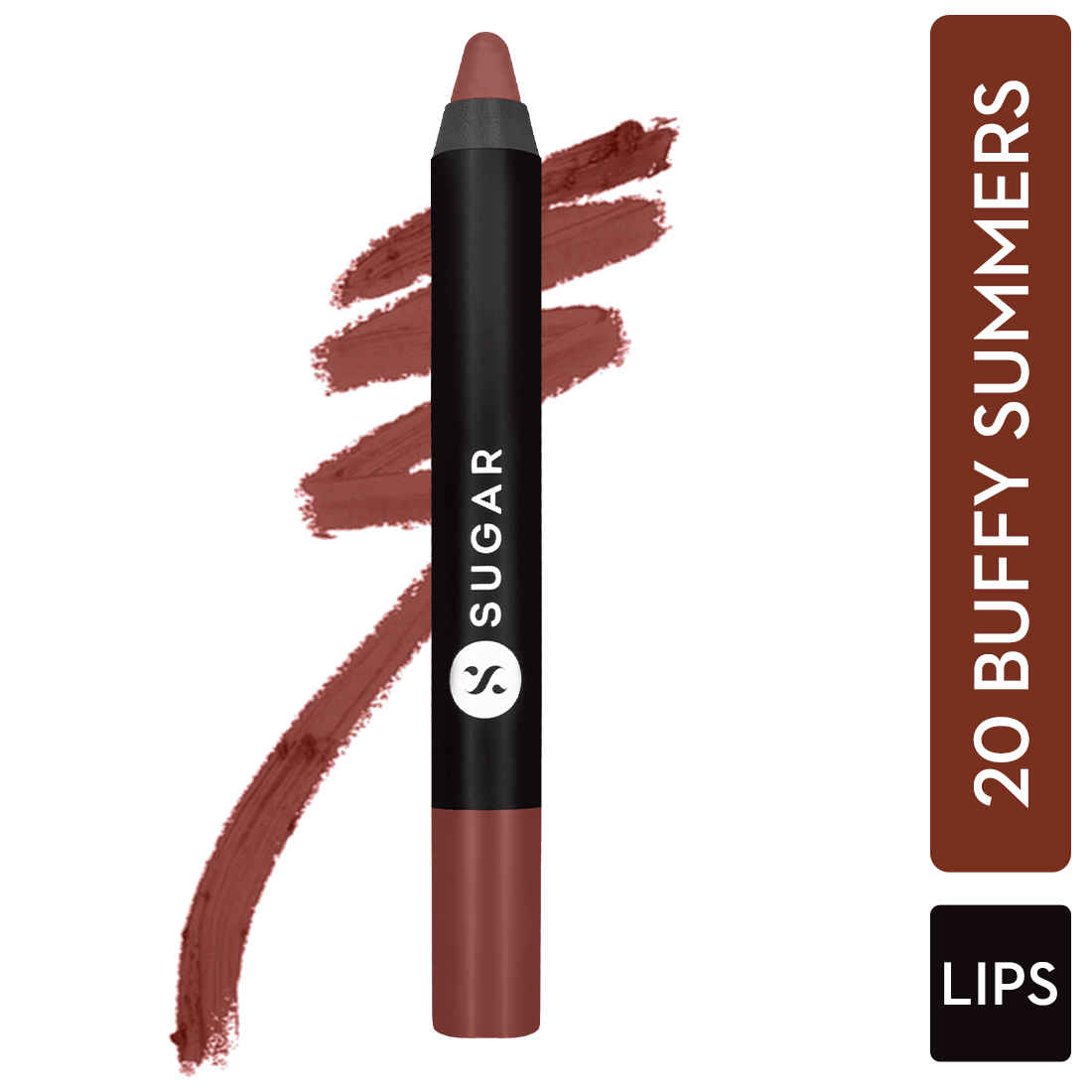 Buy SUGAR Cosmetics Matte as Hell Crayon Lipsticks for Women | Lasts Up To 8+ Hours | Lip Crayon with Sharpener | 2.8 gm - 20 Buffy Summers - Purplle