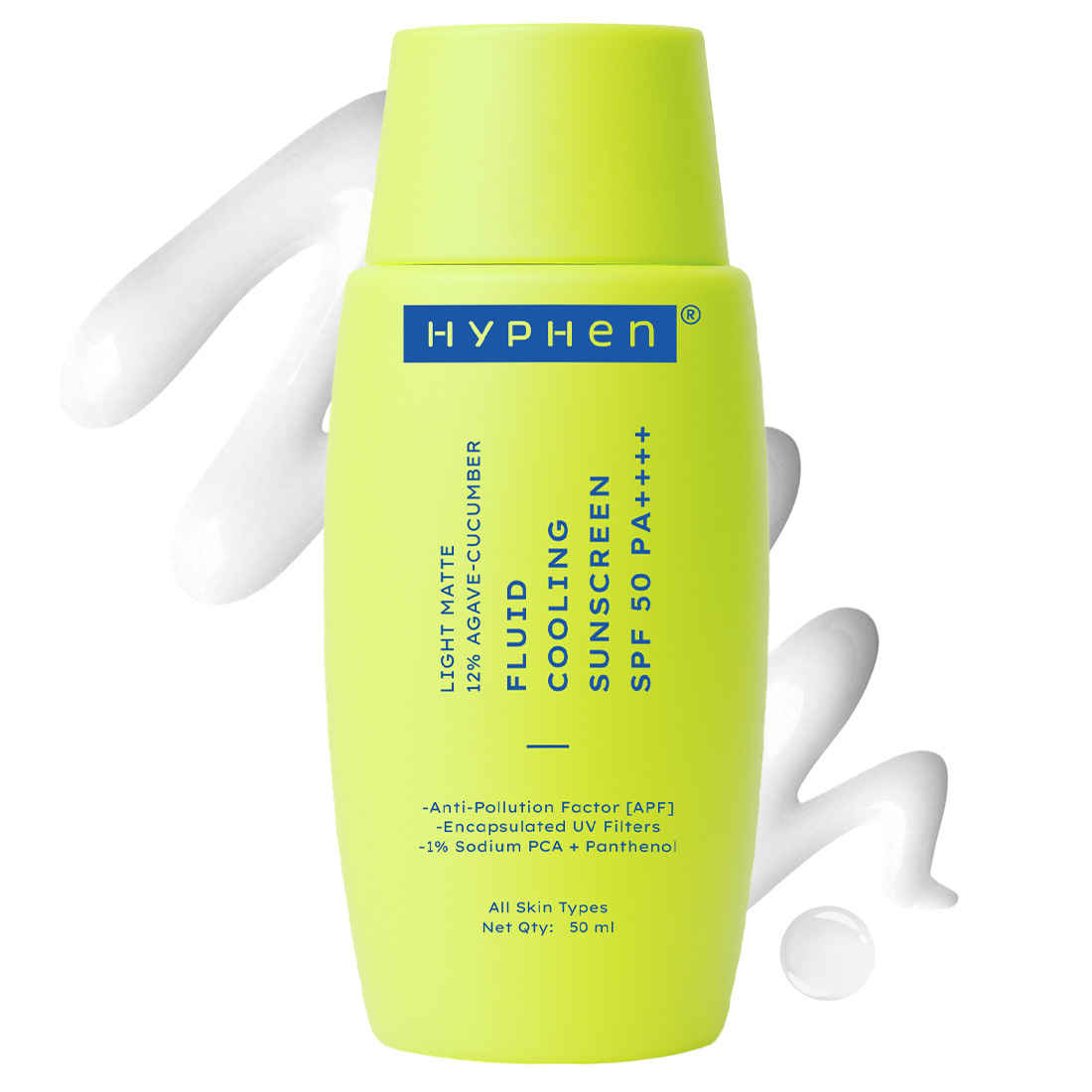Buy Hyphen Fluid Cooling Sunscreen SPF 50 PA++++ | Ultra Lightweight & Longlasting Protection | Non-greasy, Fast Absorbing | For Men & Women-50 ml - Purplle