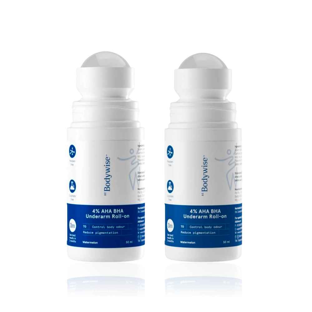 Buy Be Bodywise 4% AHA BHA Underarm Roll On (Watermelon Fragrance) Pack of 2 - (50 ml * 2) - Purplle
