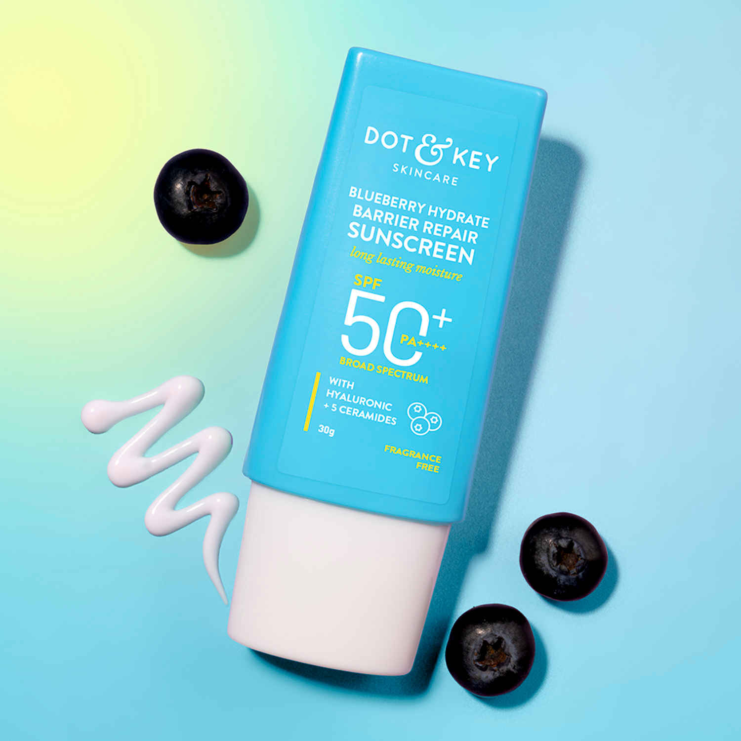 Buy Dot & Key Blueberry Hydrate Barrier Repair Sunscreen SPF 50+, PA++++ | 30 gm - Purplle
