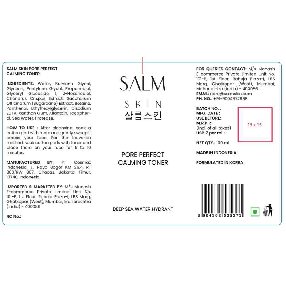 Buy Salm Skin Calming Toner (Benchmark: Dokdo toner)- 100 ml - Purplle