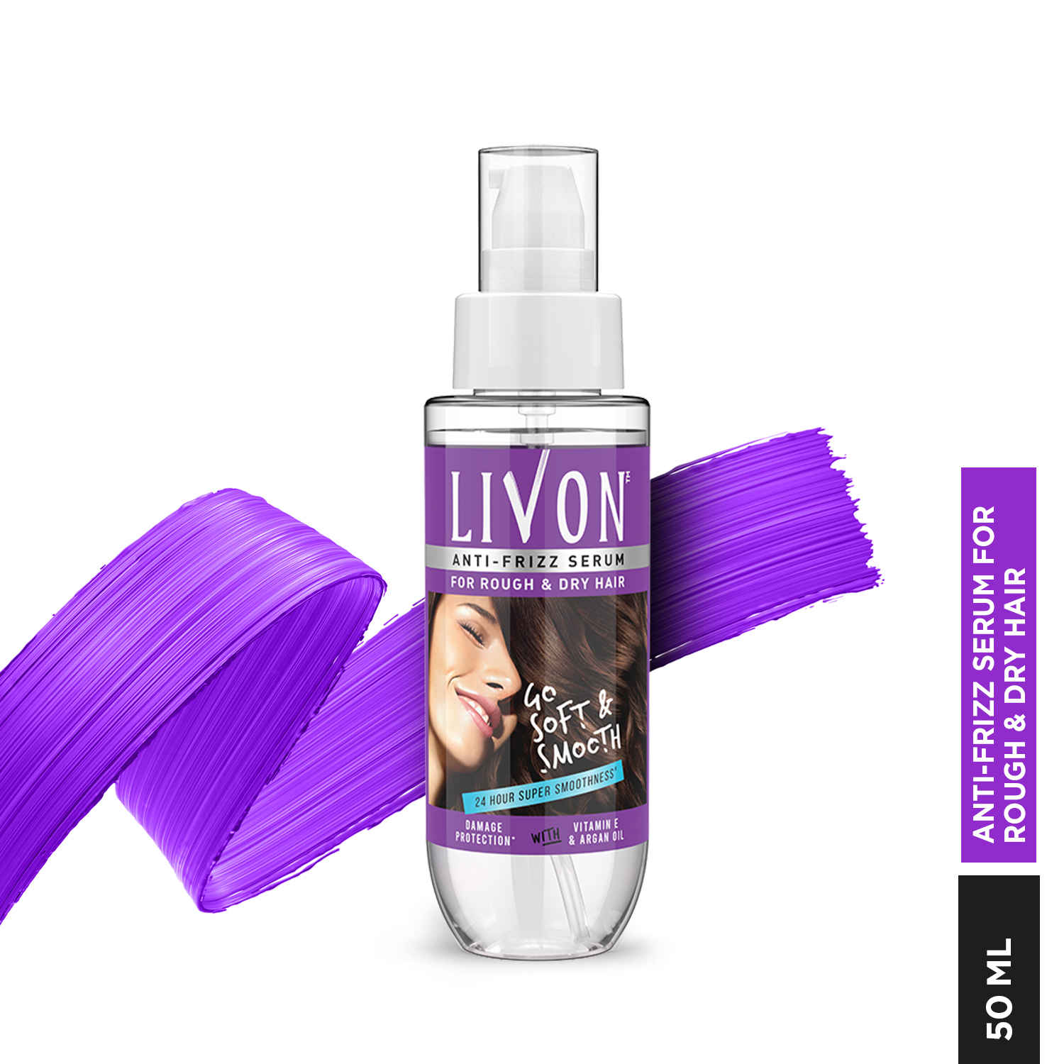 Buy Livon Hair Serum for Women & Men for Dry and Rough Hair, 24-hour frizz-free Smoothness, 50 ml - Purplle