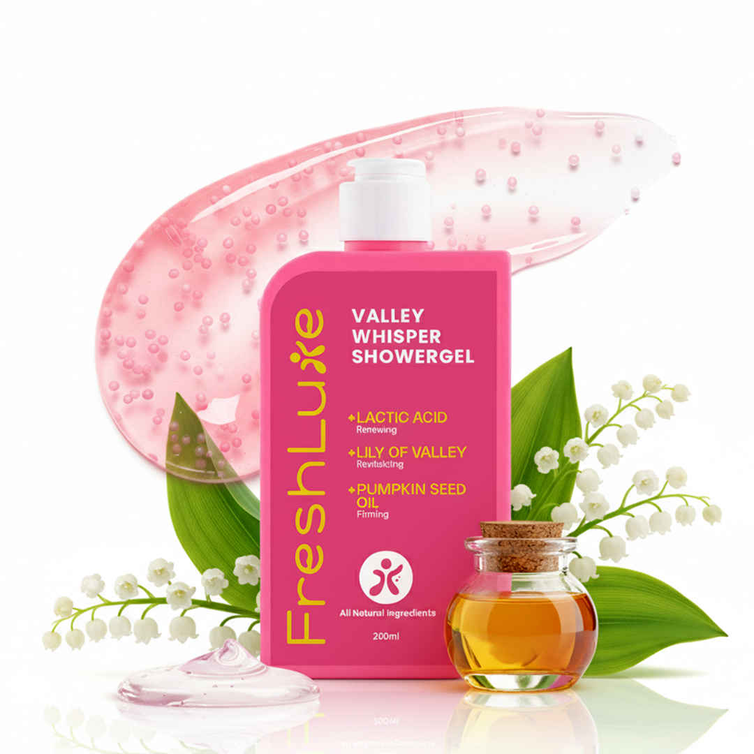 Buy FreshLuxe Valley Whisper Shower Gel & Body Wash | Infused with 1% Saligaurd PCG & Lactic Acid with Lily of the Valley | Brightening & Exfoliating | Reduces Dark Spots | Floral Scent | 200 ml - Purplle