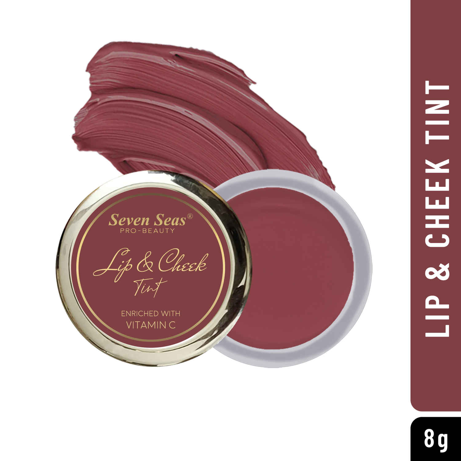 Buy Seven Seas Lip & Cheek Tint - 01 Copper Rust (8 gm) | Enriched with Vitamin C For Lips, Eyelids & Cheeks, Matte Finish - Purplle