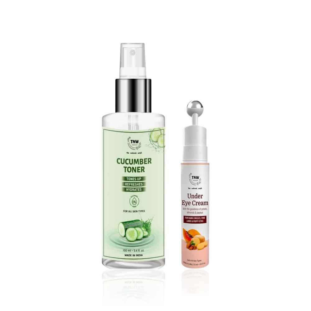 Buy TNW - The Natural Wash Face Cucumber Toner 100 ml & Eye Care Combo (Under Eye Cream Included 15 ml) | Combo of 2 - Purplle