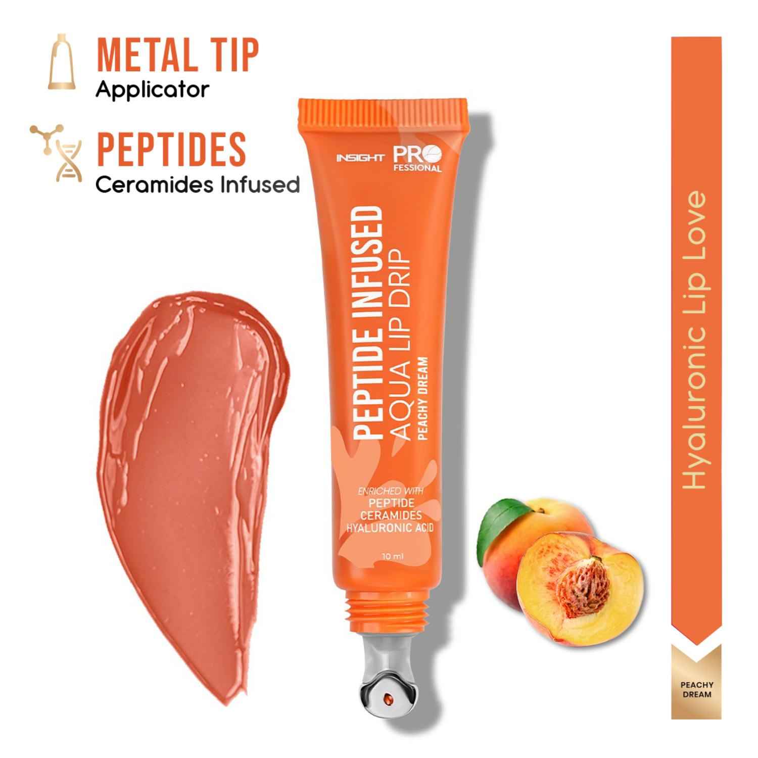 Buy Insight Professional Peptide Infused Aqua Lip Drip - Peachy Dream – 10 gm - Purplle