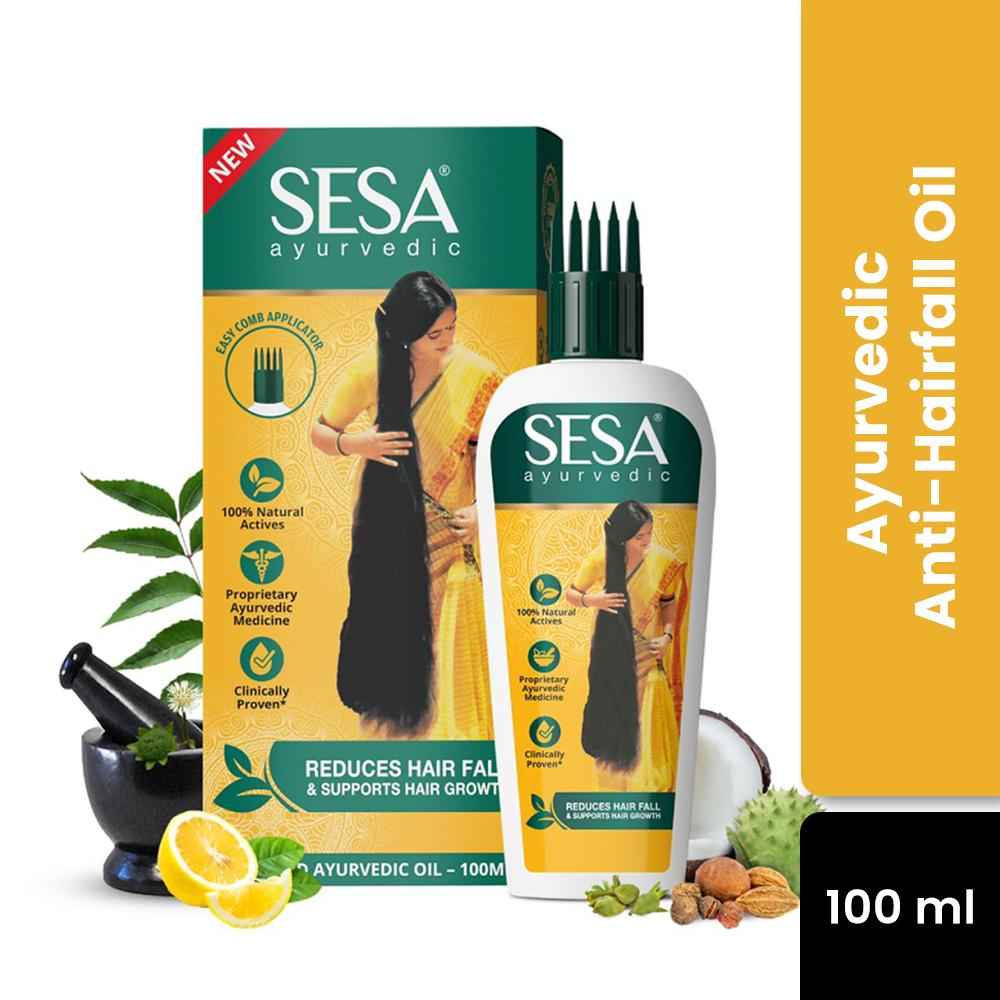 Buy Sesa Ayurvedic Hair Oil, 18 Herbs + 5 Oils, Kshir Pak Vidhi reduces Hair Fall & supports Hair Growth (100 ml) - Purplle
