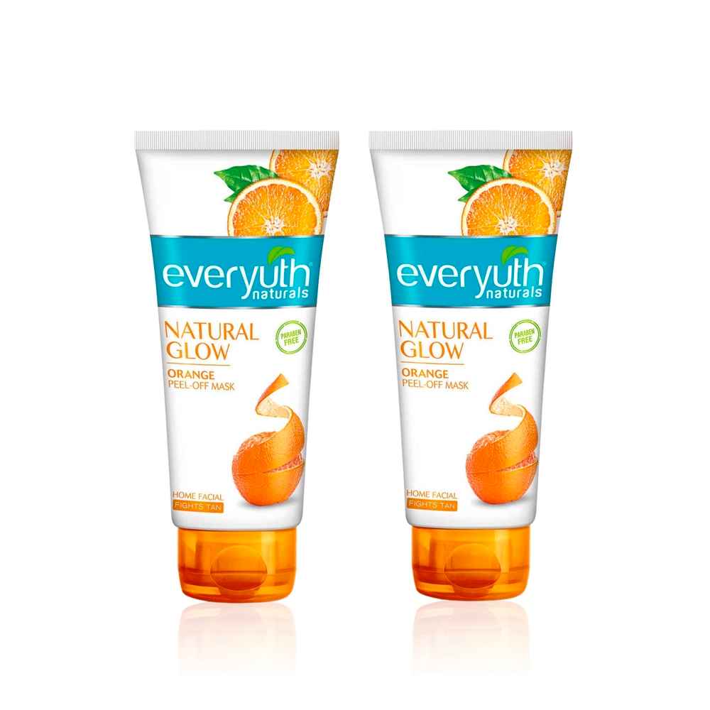 Buy Everyuth Naturals Orange Peel-Off Mask Pack of 2 | Natural Glow & Brightening | Enriched with Orange Peel Extracts for Deep Cleansing, Tan Removal & Radiant Skin | Skincare Duo (90 gm x 2) - Purplle