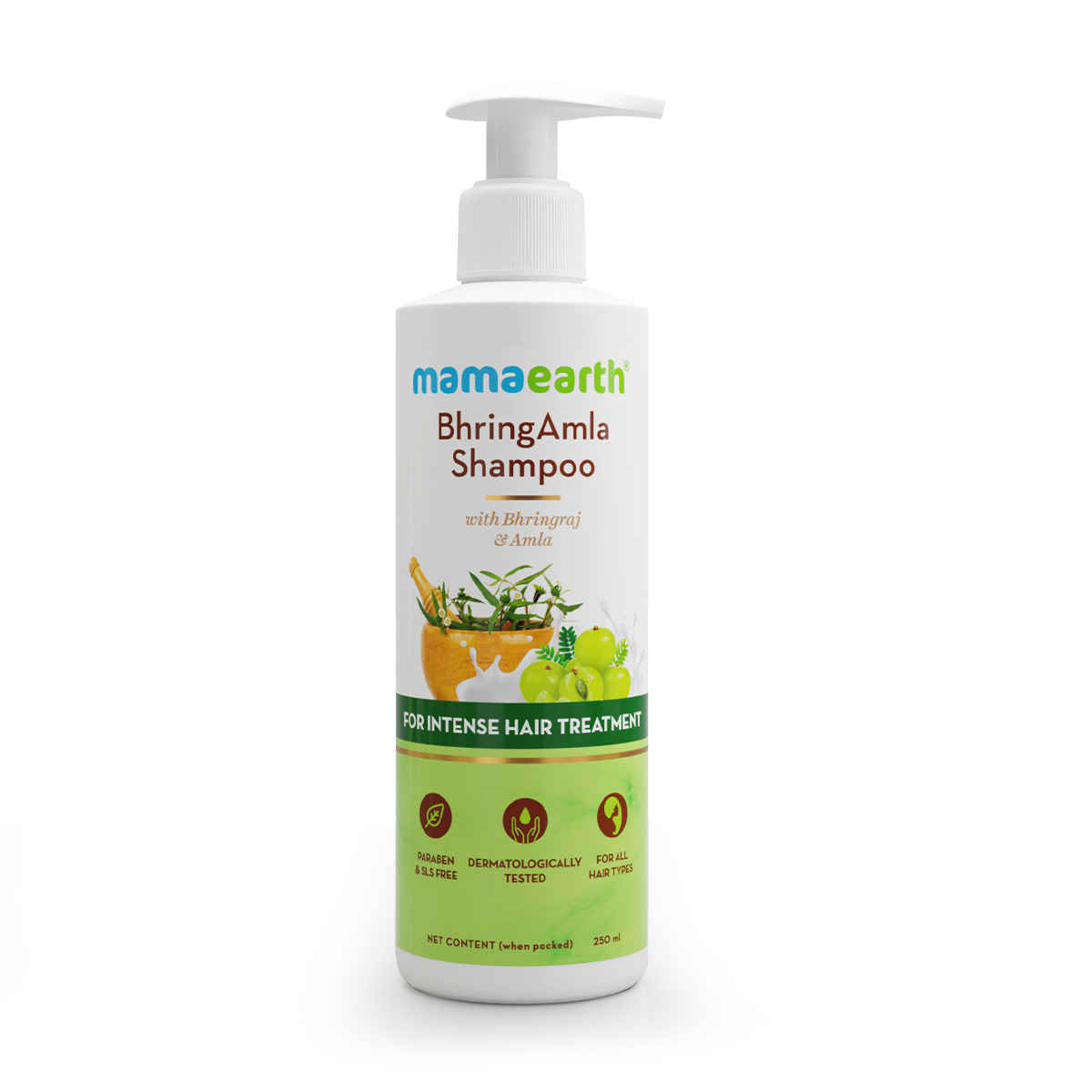 Buy Mamaearth BhringAmla Shampoo with Bhringraj & Amla for Intense Hair Treatment (250 ml) - Purplle