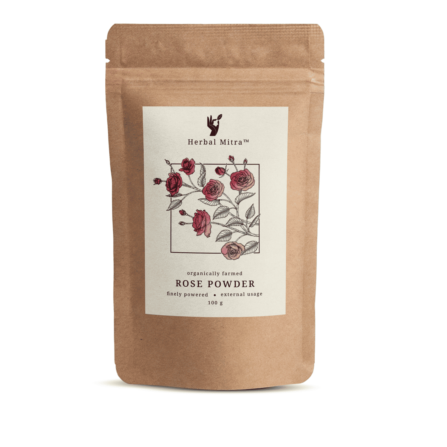 Buy Herbal Mitra Rose Face Mask 200 gm |Mask for Open Pores, Pimples, Acne & Skin Tightening with Rose Petal Powder, Natural Face Pack - Purplle