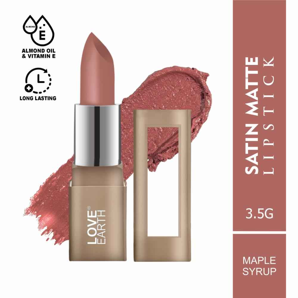 Buy Love Earth Satin Matte Lipstick - Maple Syrup 3.5 gm - Purplle