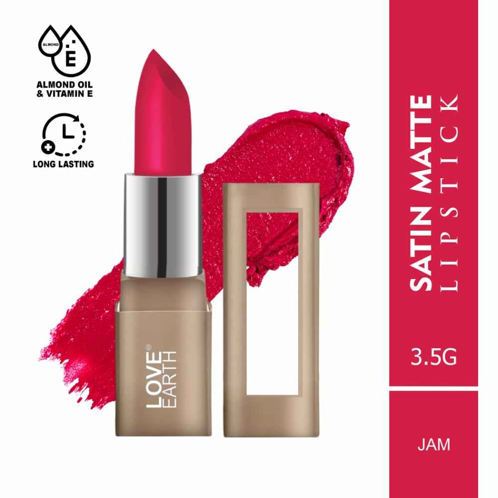 Buy Love Earth Satin Matte Lipstick - Jam 3.5 gm - Purplle