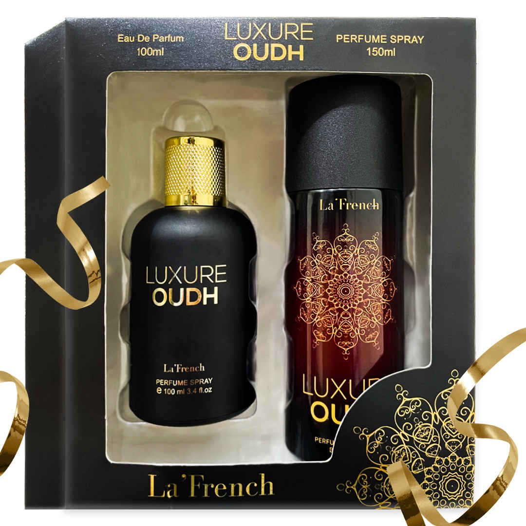 Buy La French Luxure Oudh Perfume & Deodorant Gift Set (100 ml + 150 ml) – Unisex Long-Lasting Luxury Fragrance Set Pack of 2 - Purplle