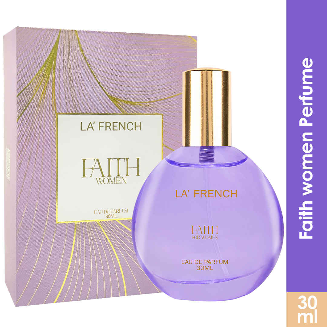 Buy La French Faith Perfume for Women -30 ml | Floral, Fruity & Vanilla Scent | Long-Lasting Aquatic Fragrance for Everyday Wear - Purplle