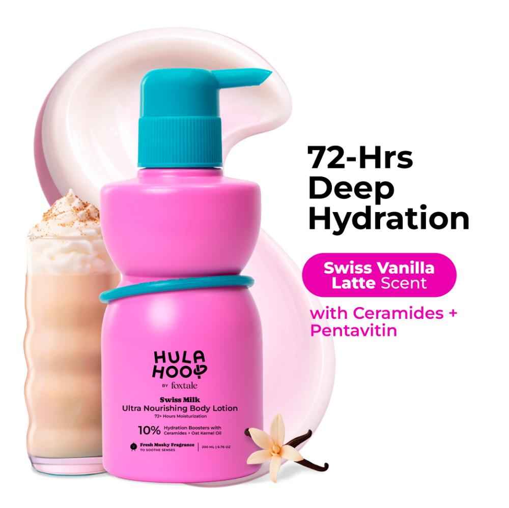 Buy Hula Hoop HydraLock Body Lotion| 24-Hrs Long Hydration & Moisturization | 200 ml - Purplle