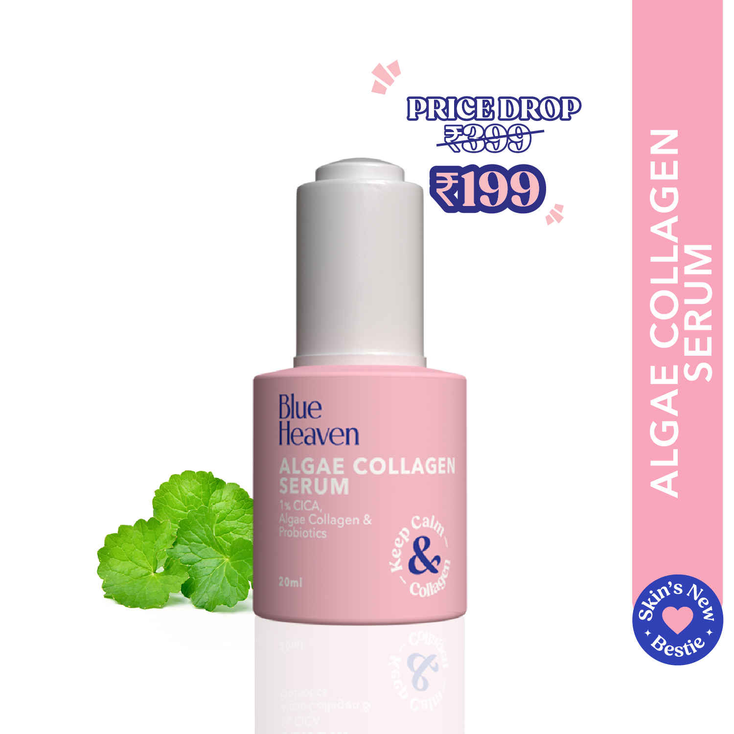 Buy Blue Heaven 0.5% Algae Collagen Anti Aging Serum for Women | 1% Probiotics | Boosts Natural Collagen | Prevents Aging | Strengthen Skin Barrier Face Serum for Men and Women 20 ml - Purplle