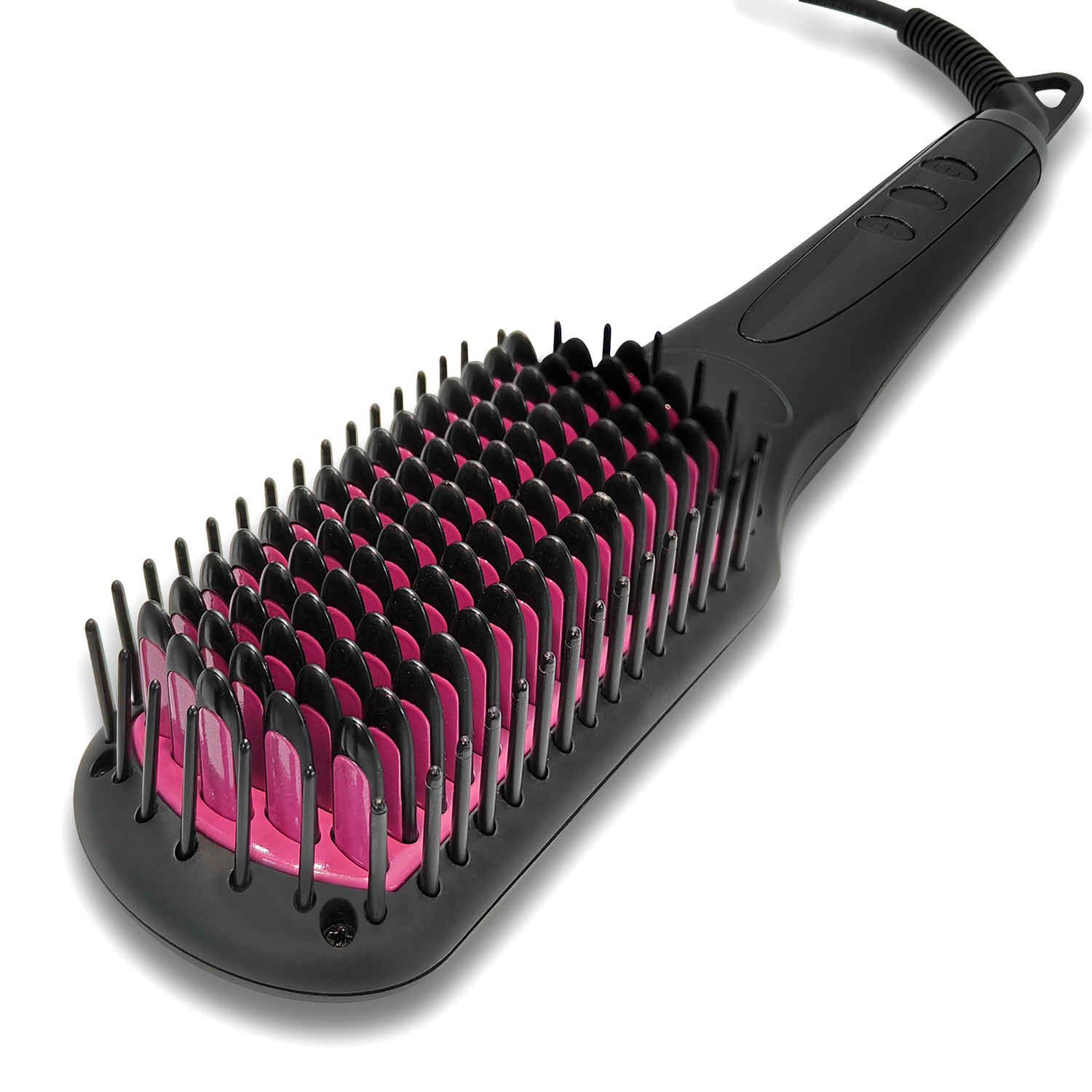 Buy AGARO HSB2206 Hair Straightening Brush, 2-in-1 Hair Straightening and Combing, Ionic Technology, Anti-Scald Feature, Temperature Control and Auto Shut Off Function, Black - 1 pc - Purplle