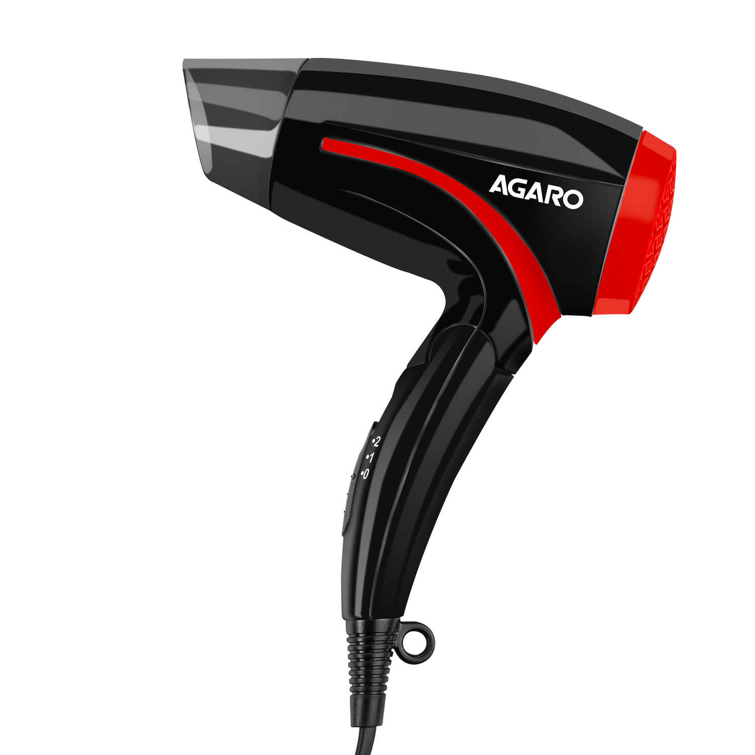 Buy AGARO HD1177 Hair Dryer with 1000 Watts Copper Motor, 2 Speed & Temperature Settings,Foldable Handle, For both Men & Women, Black & Red - 1 pc - Purplle