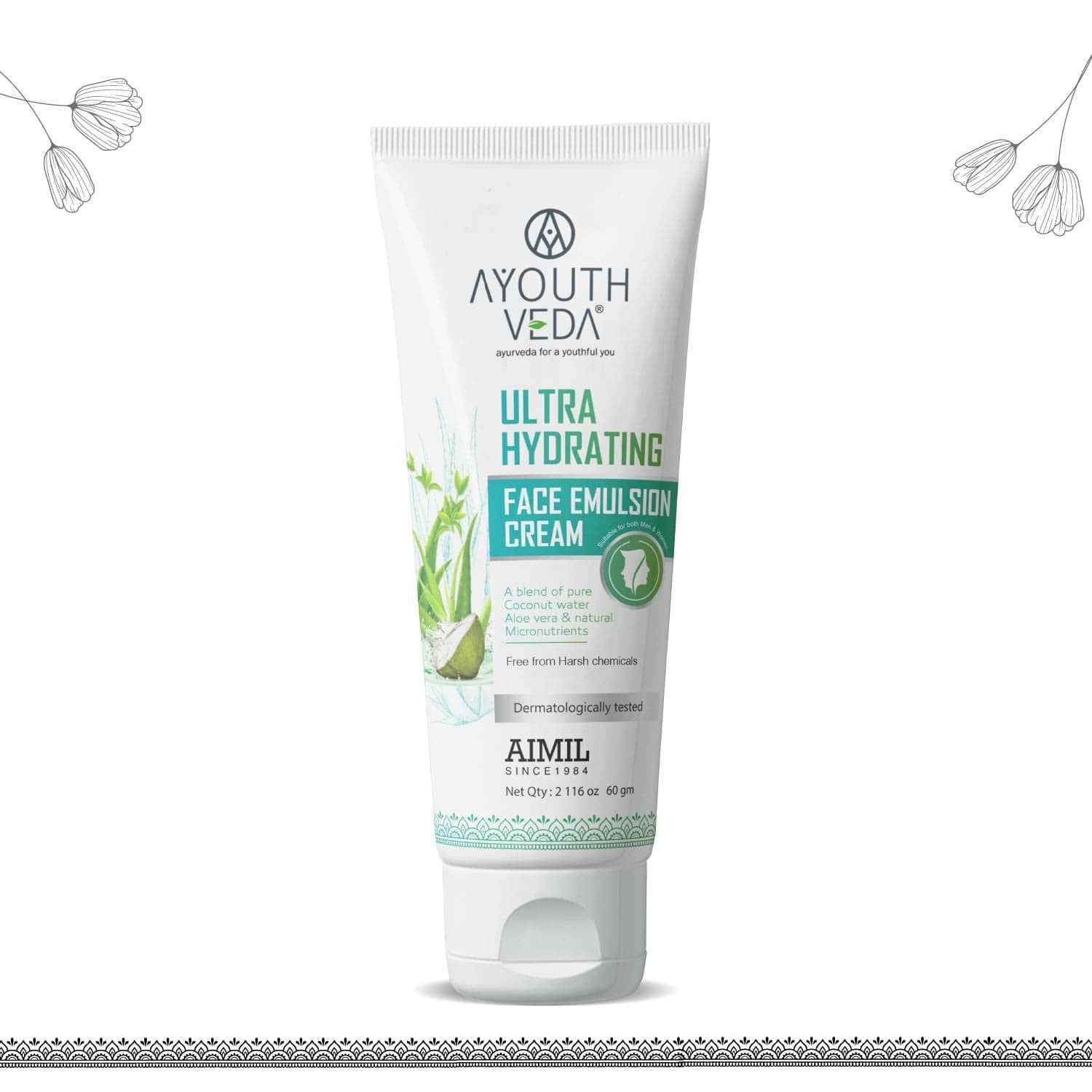 Buy Ayouthveda Ultra Hydrating Face Emulsion Cream (60 gm) - Purplle