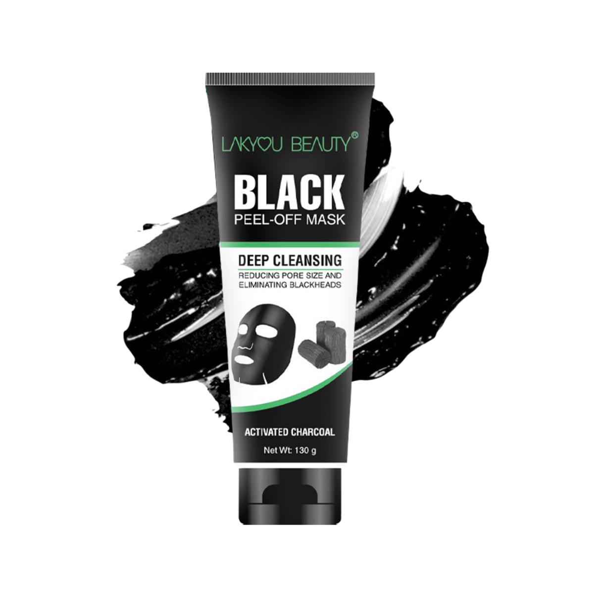 Buy Lakyou Beauty Black Peel Off Mask Deep Cleansing, Reducing Pore Size & Eliminating Blackheads with Activated Charcoal 130 gm - Purplle