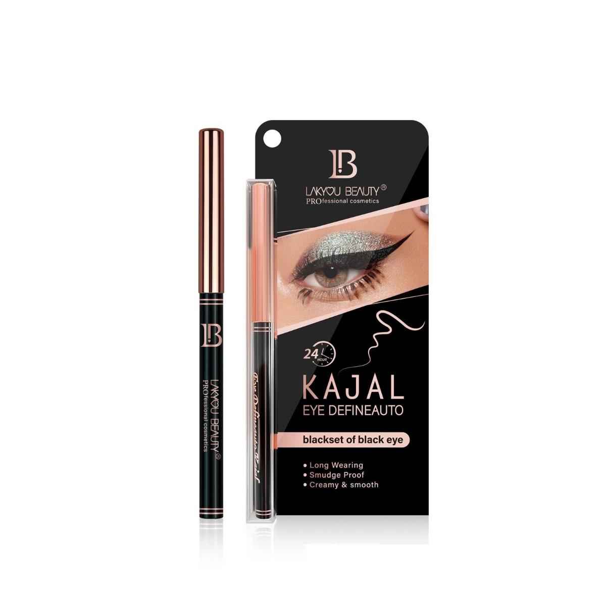 Buy Lakyou Beauty Eye Define Auto Kajal | Blackest Black | Smooth Glide | Smudge-Proof & Long-Wear&nbsp;&nbsp;(BLACK, 1.5 gm) - Purplle