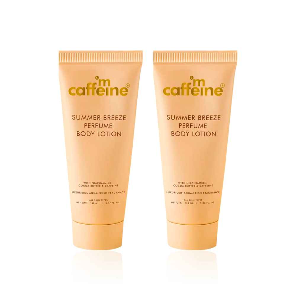 Buy mCaffeine Summer Breeze Perfume Body Lotion with Niacinamide Cocoa & Shea Butter Combo (150 ml *2) Pack of 2 - Purplle
