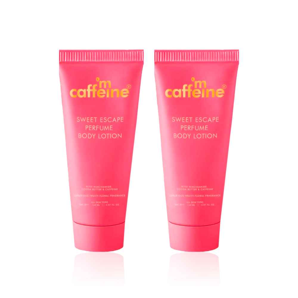 Buy mCaffeine Sweet Escape Perfume Body Lotion with Niacinamide Cocoa & Shea Butter Combo (150 ml *2) Pack of 2 - Purplle