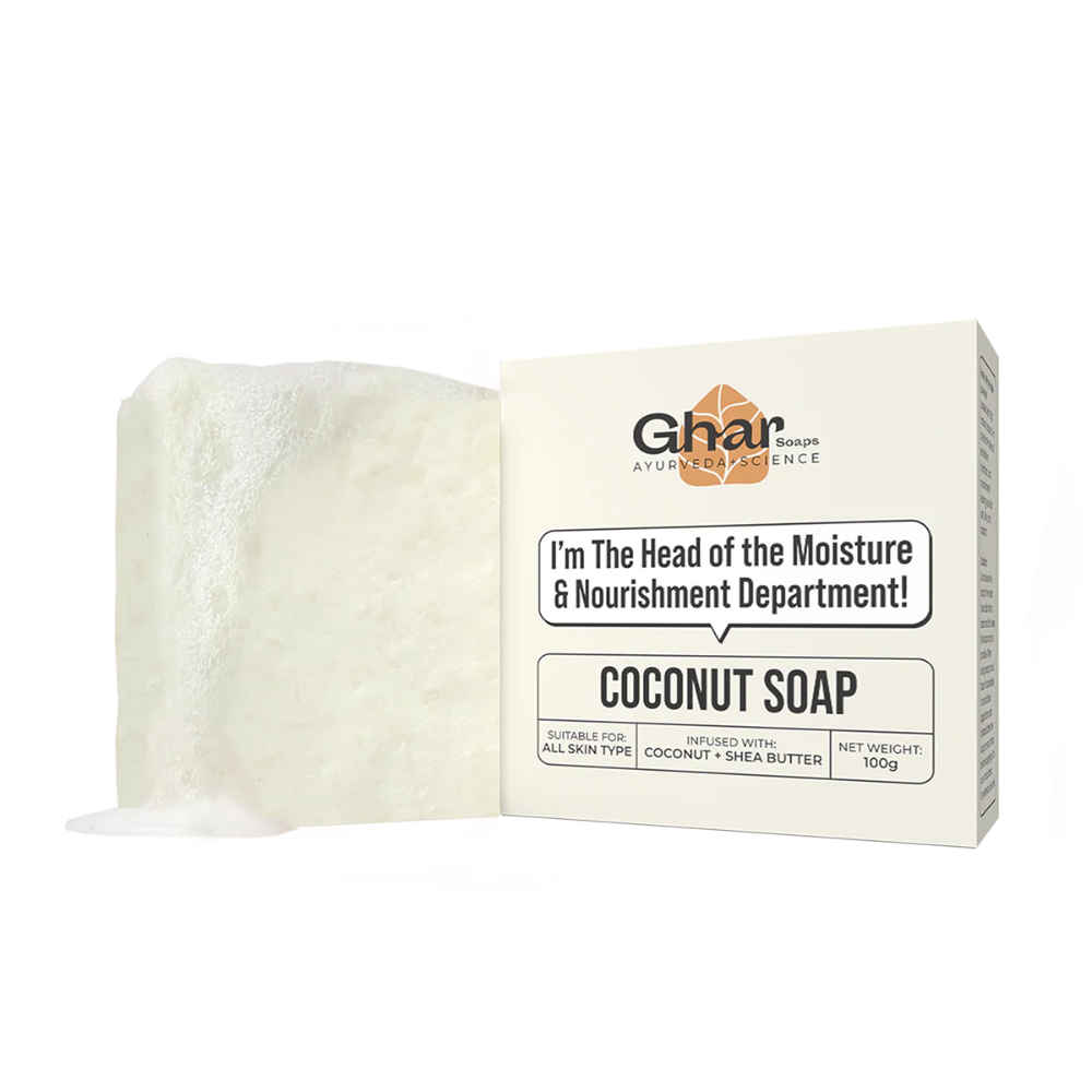 Buy Ghar Soap Coconut Soap with Shea Butter| All Skin Types| Moisturising and Nourishing |100 gm - Purplle