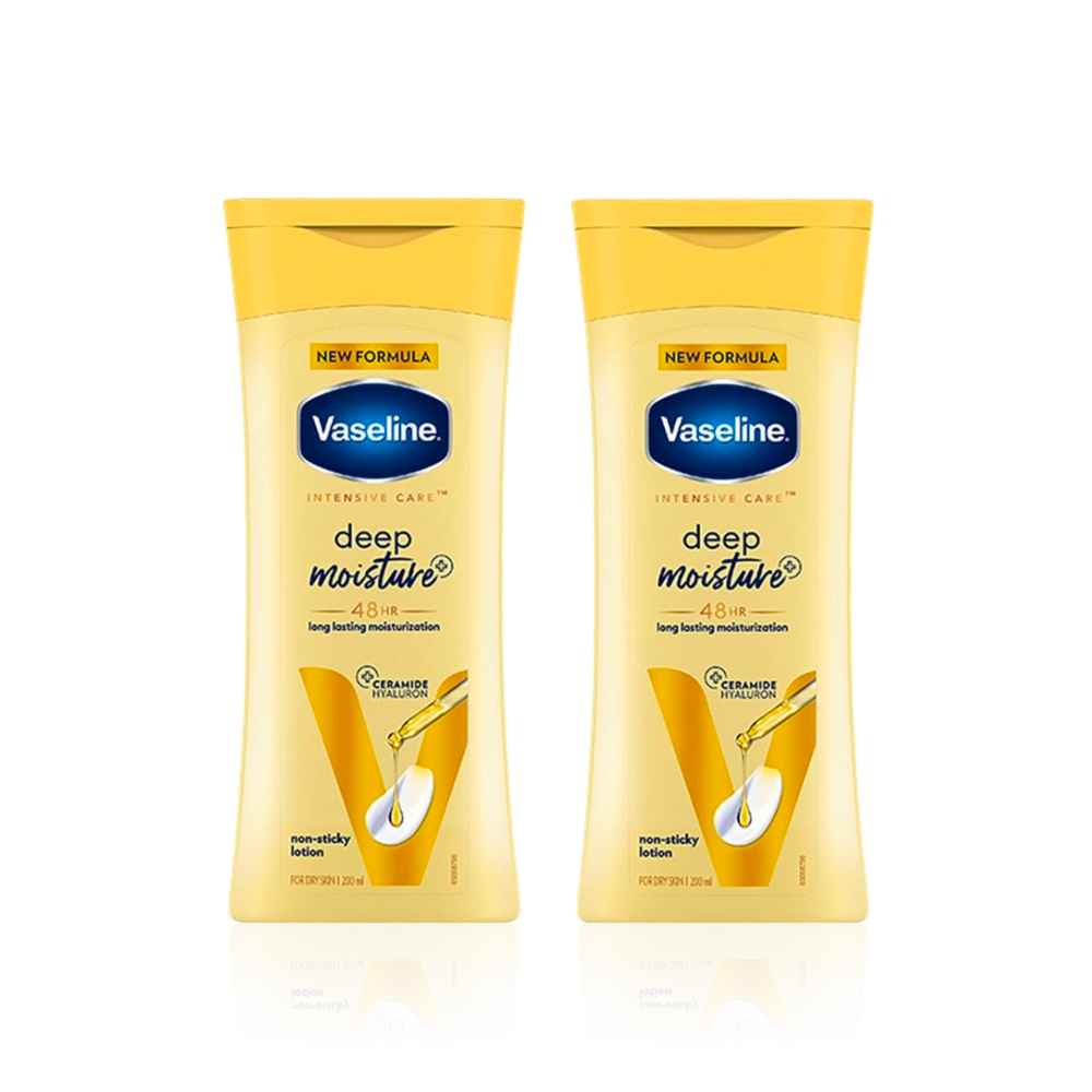 Buy Vaseline Deep Moisture Body Lotion with Ceramide Hyaluron (200 ml) | 10X More Moisture | For Dry Skin – Pack of 2 - Purplle