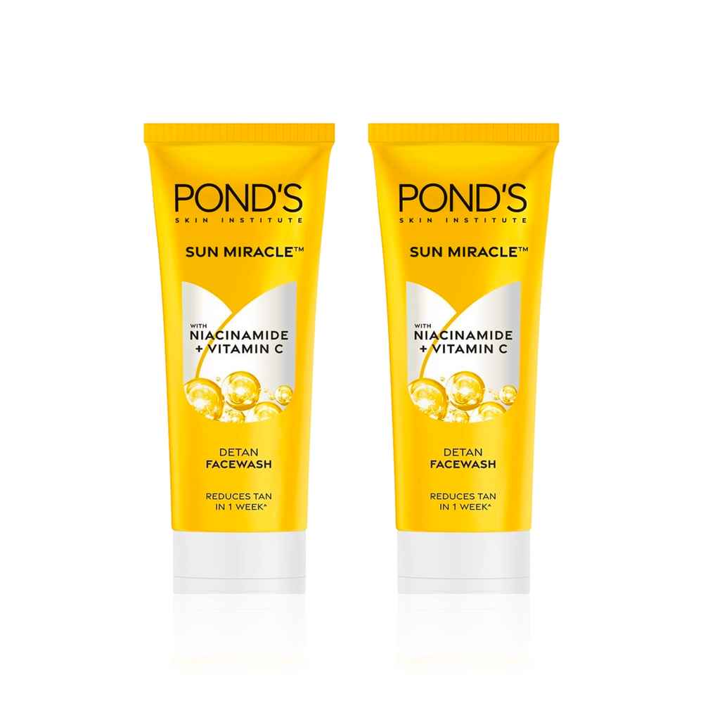Buy Ponds DeTan Facewash | With Niacinamide & Vitamin C | Reduces Tan in 7 Days | For All Skin Types | 100 gm – Pack of 2 - Purplle