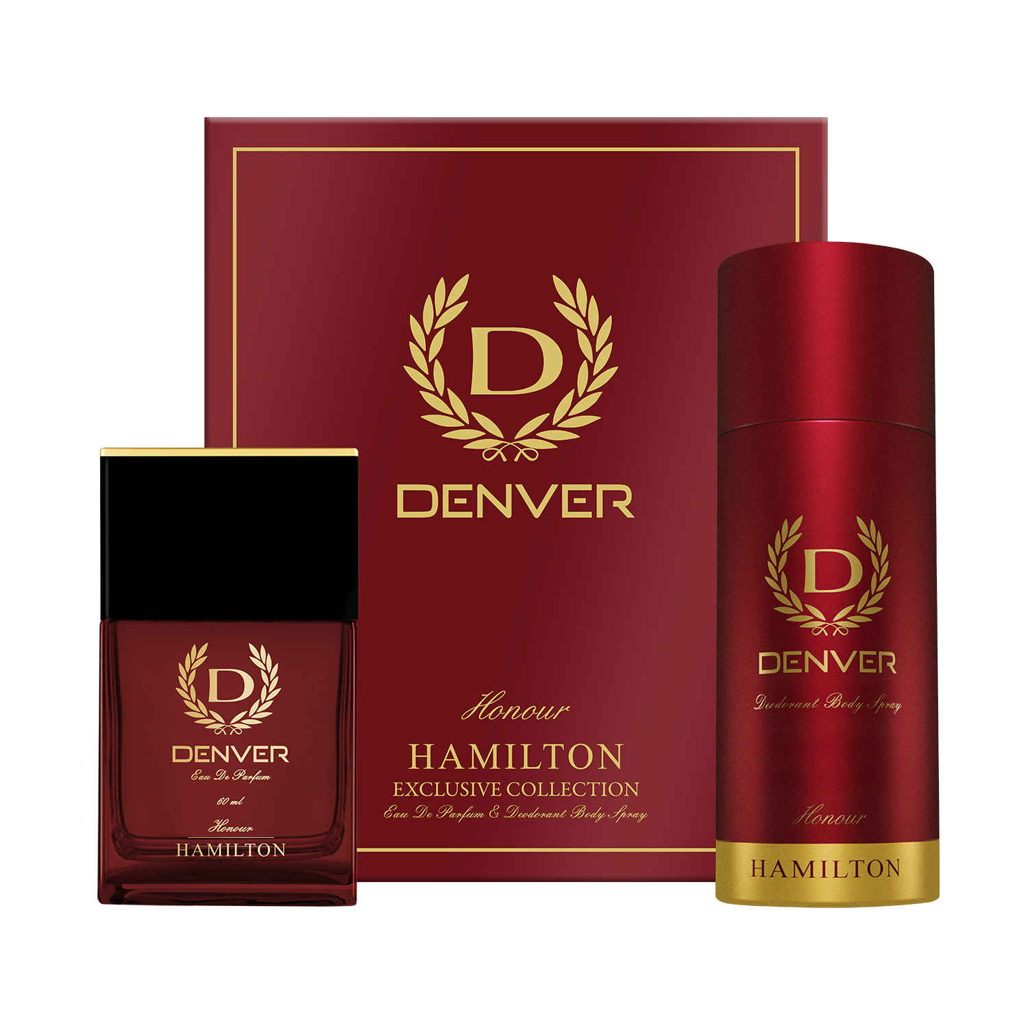 Buy Denver Hamilton Honour Gift Set-Perfume (60 ml) + Deodorant (165 ml) Long Lasting Scent For Men - Purplle