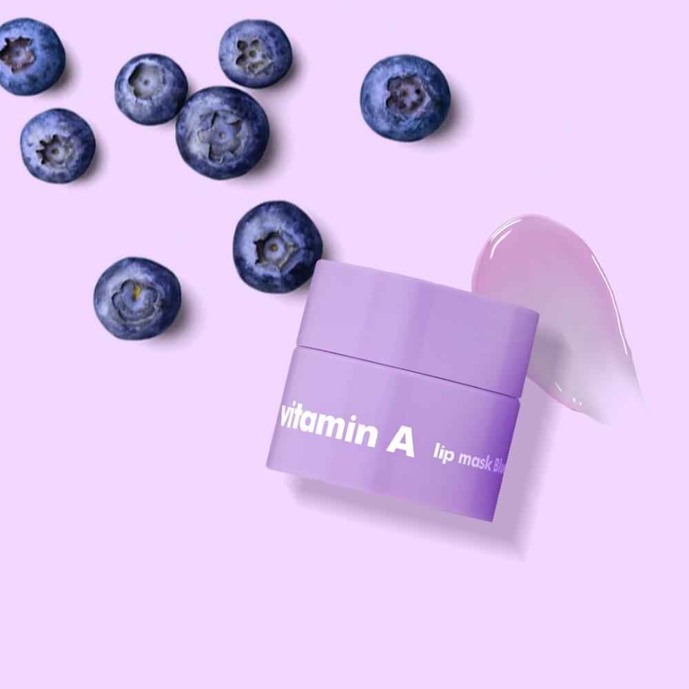 Buy THE FACE SHOP Vitamin A lip mask Blueberry (mini) 5 gm - Purplle