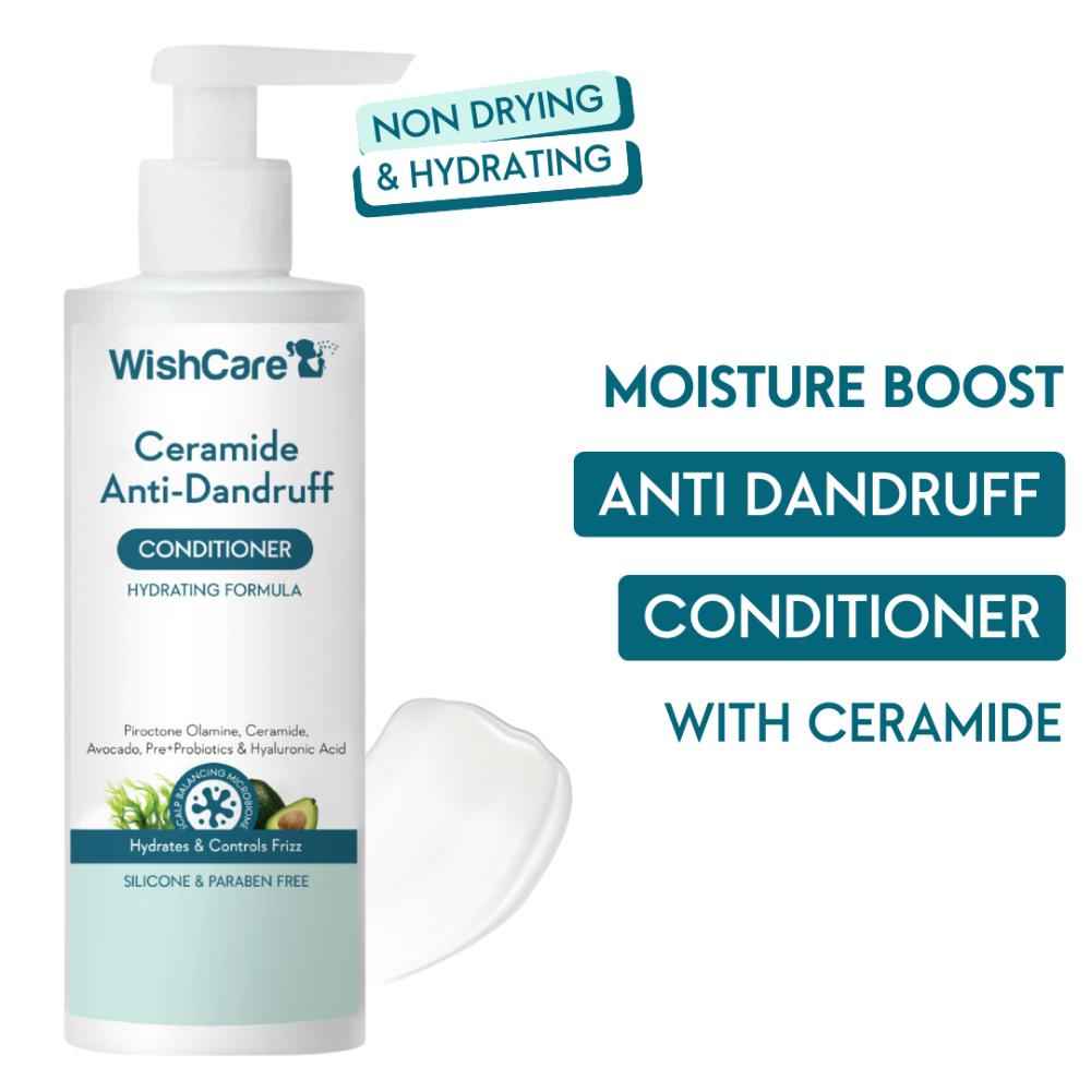Buy WishCare Ceramide Anti Dandruff Conditioner - Piroctone Olamine, Pre+Probiotics & Hyaluronic Acid - 200 ml - Purplle