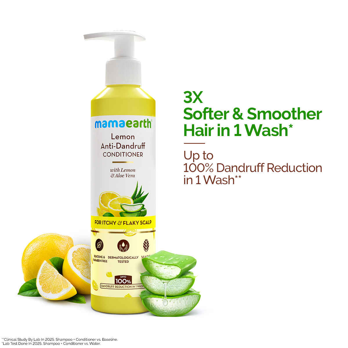 Buy Mamaearth Lemon Anti-Dandruff Shampoo with Lemon & Aloe Vera for up to 100% Dandruff & Itch-free Scalp- 250 ml - Purplle