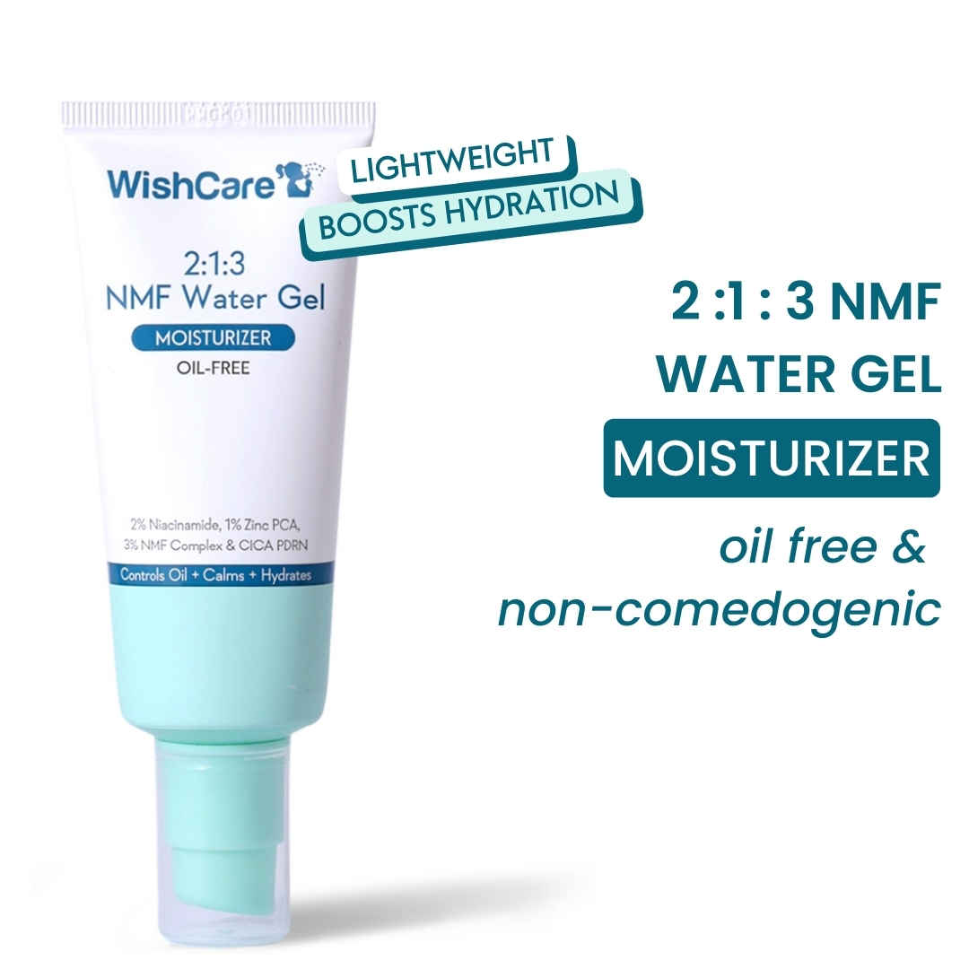 Buy WishCare 2:1:3 NMF Water Gel Moisturizer for Oily & Sensitive Skin|Oil-Free|Controls Oil & Hydrates - 50 ml - Purplle