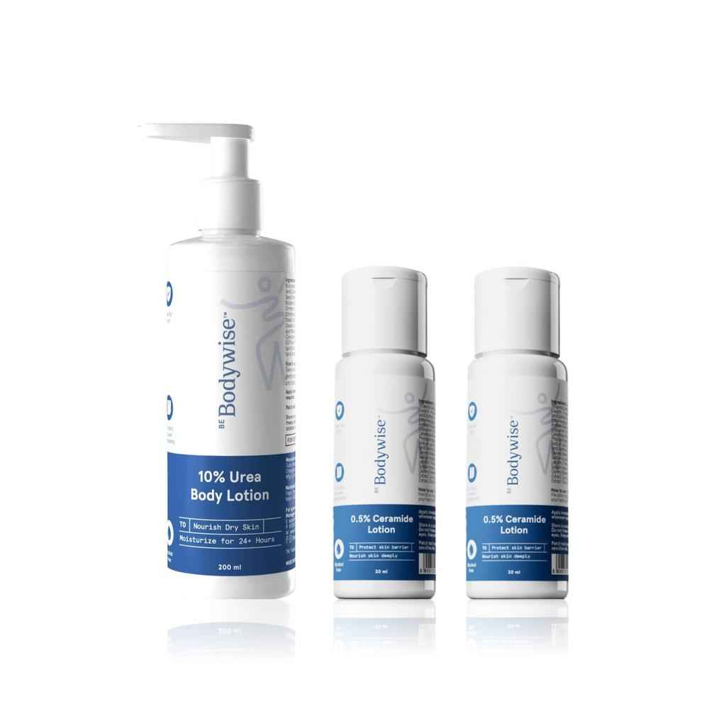 Buy Be Bodywise Winter Intense Moisture & Relief Kit -0.5% Ceramide Body Lotion (2 x 30 ml) + 10% Urea Body Lotion (200 ml) Combo of 2 - Purplle