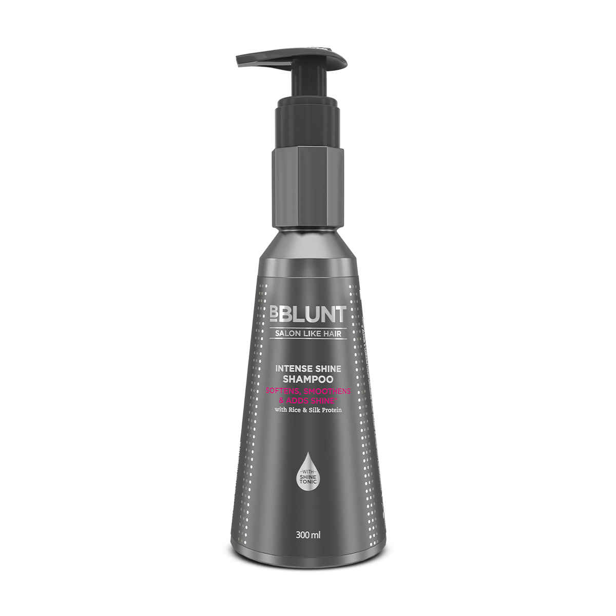 Buy BBLUNT Intense Shine Shampoo with Rice & Silk Protein for 23X* Shinier Hair - 300 ml - Purplle