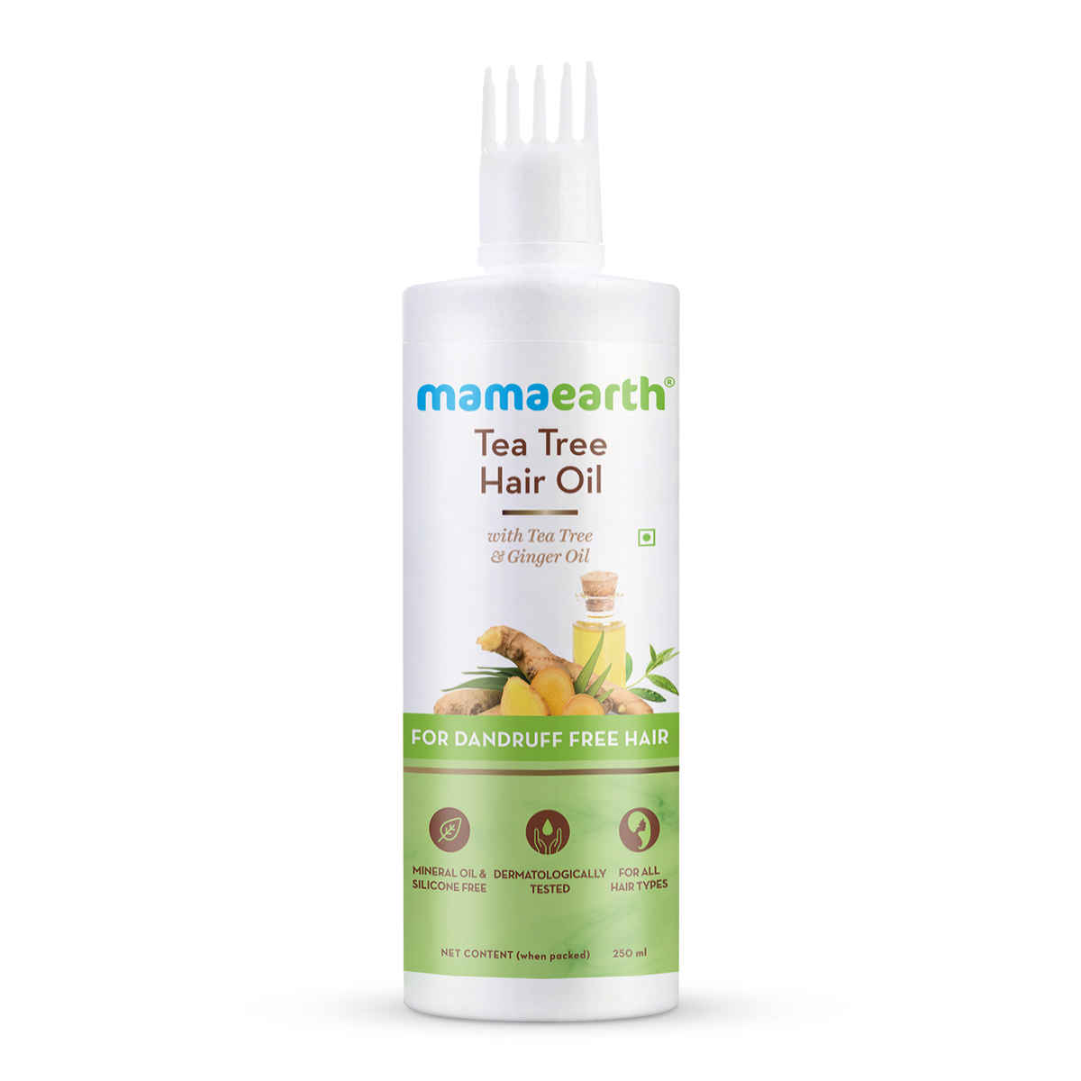 Buy Mamaearth Tea Tree Hair Oil with Tea Tree Oil & Ginger for Dandruff Free Hair a€“ 250 ml - Purplle