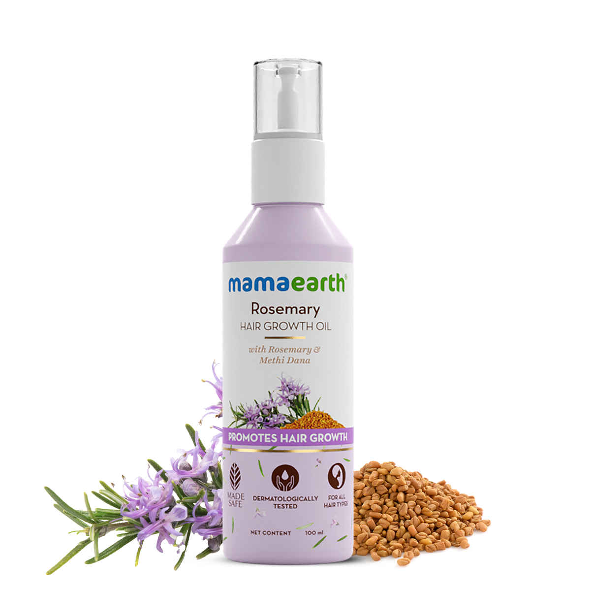Buy Mamaearth Rosemary Hair Growth Oil with Rosemary & Methi Dana for Promoting Hair Growth - 100 ml - Purplle