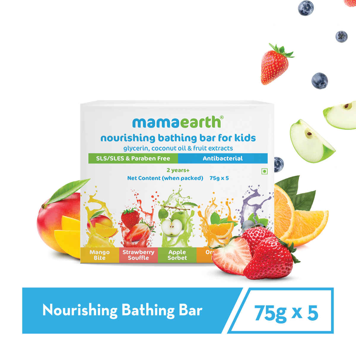 Buy Mamaearth Nourishing Bathing Bar For Kids – 75gx5 - Purplle