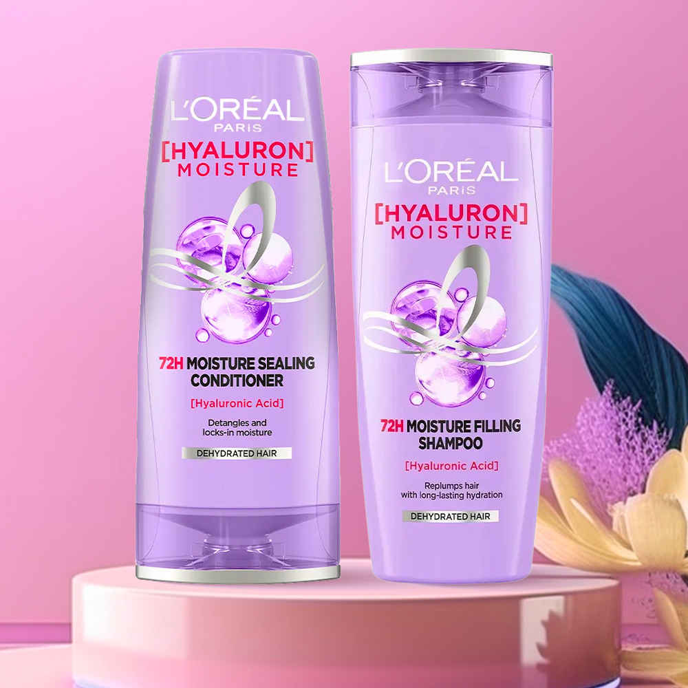 Buy L'Oreal Paris Hyaluron Moisture Hair Care Duo 1 (Hyaluron Moisture 72H Moisture Shampoo (200 ml) Hyaluron Moisture 72H Moisture Conditioner (175 ml) Combo of 2 - Purplle