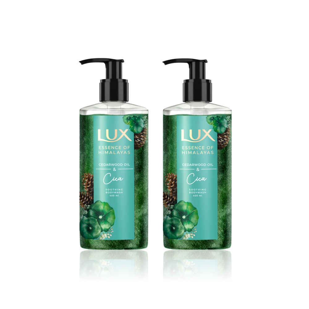 Buy Lux Essence of Himalayas Cedarwood Oil & Cica Soothing Body Wash (400 ml) Pack of 2 - Purplle